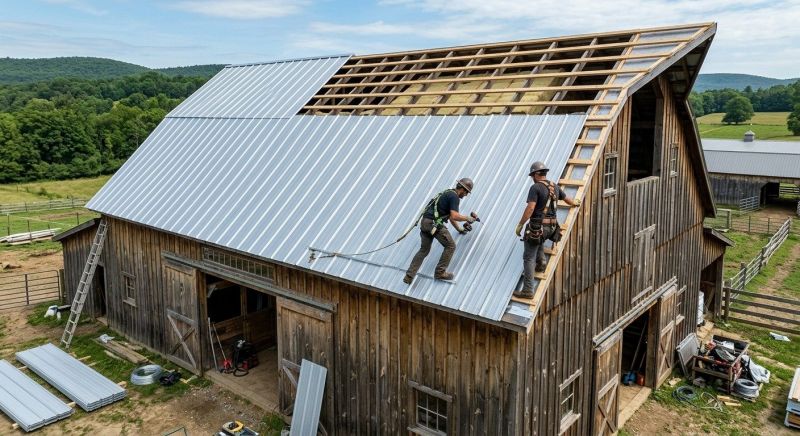 Barn Roof Construction in Goochland County, VA