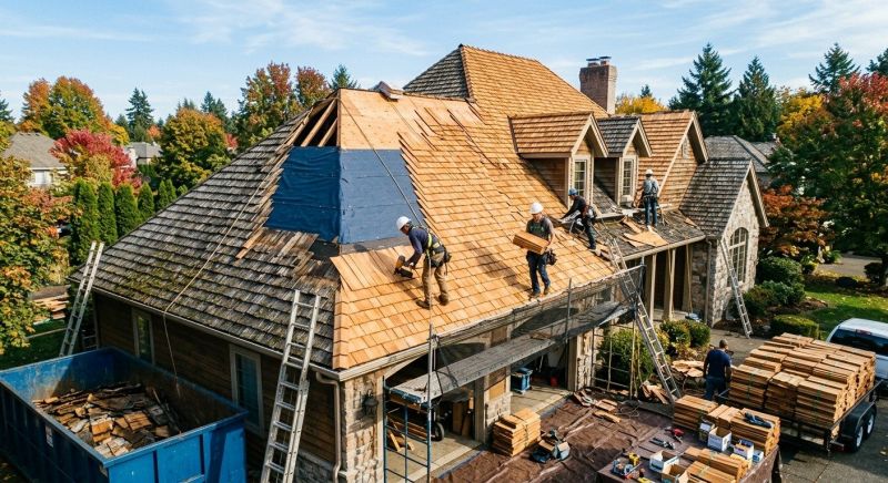 Cedar Roof Replacement in Moseley, VA