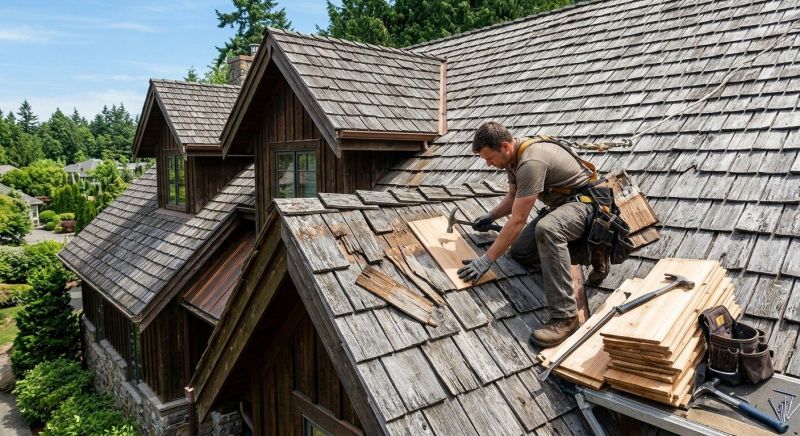 Cedar Shake Roof Repair in Amelia Court House, VA