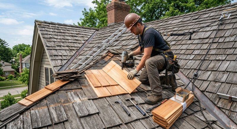 Cedar Shake Roof Repair in Henrico County, VA