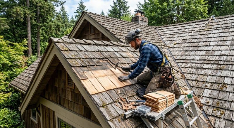 Cedar Shake Roof Repair in Richmond, VA