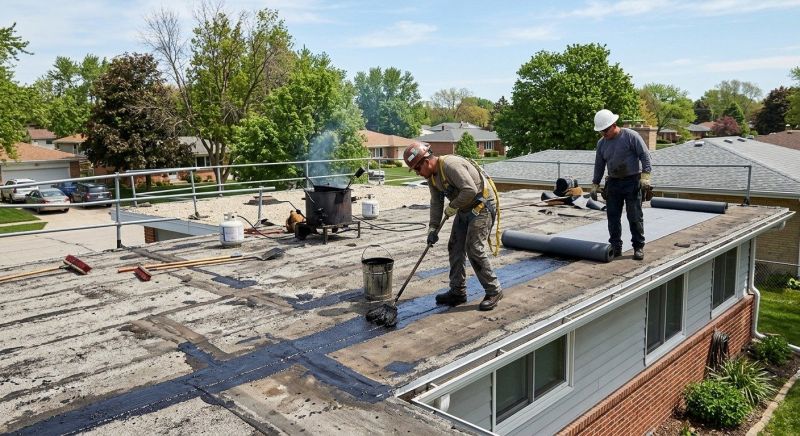 Flat Roof Tar Repair in Goochland County, VA