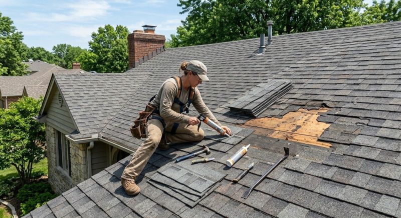 Hip Roof Shingle Repair in Goochland County, VA