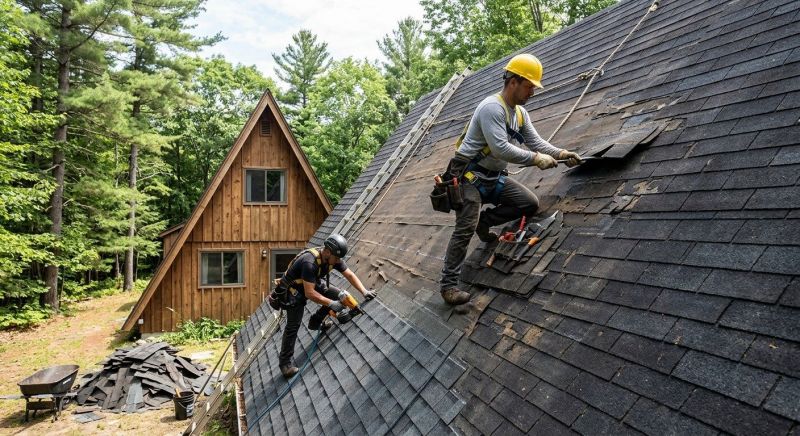 Hip Roof Shingle Repair in Goochland County, VA