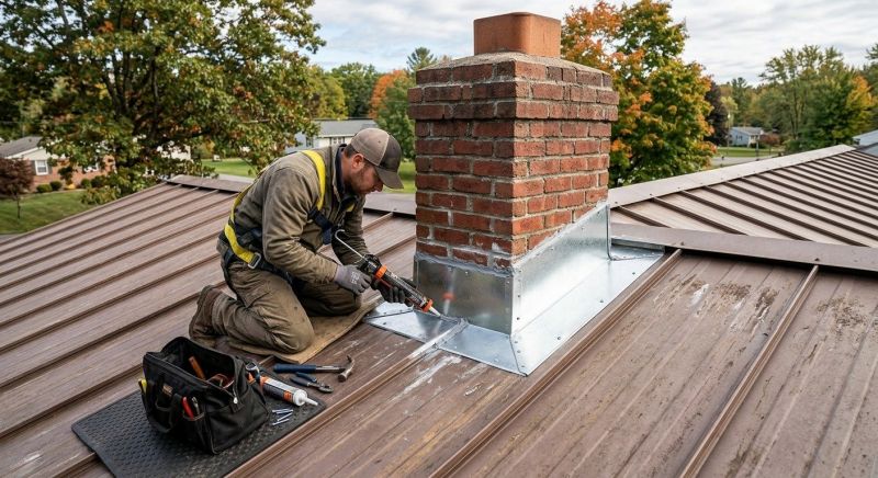 Metal Roof Flashing Repair in Goochland County, VA