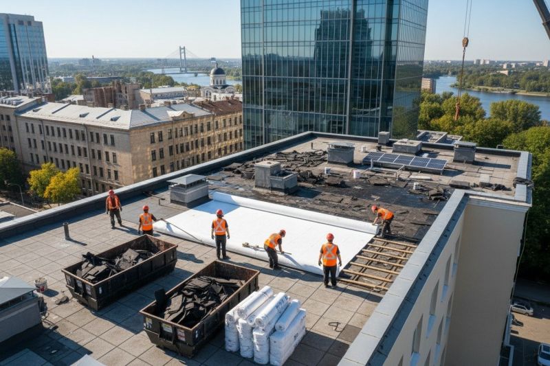 Single Ply Roof Replacement in Amelia Court House, VA
