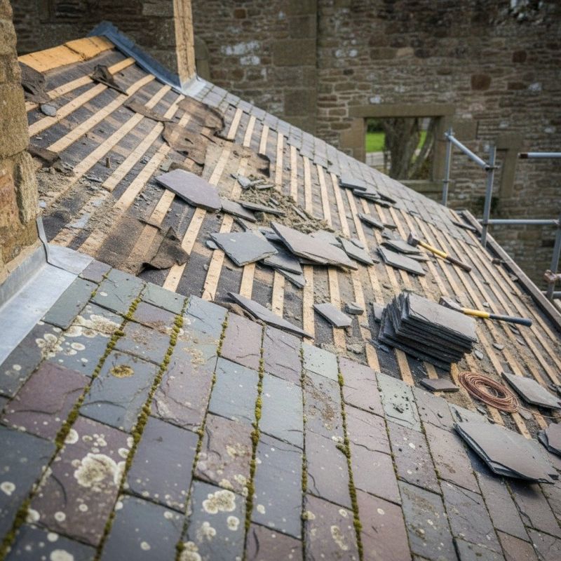 Slate Roof Replacement in Amelia County, VA