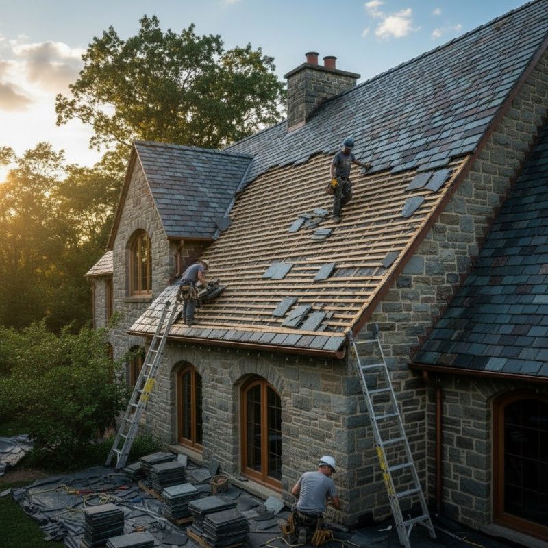 Slate Roof Replacement in Amelia Court House, VA