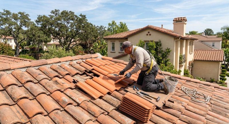 Spanish Tile Roof Repair in Goochland County, VA