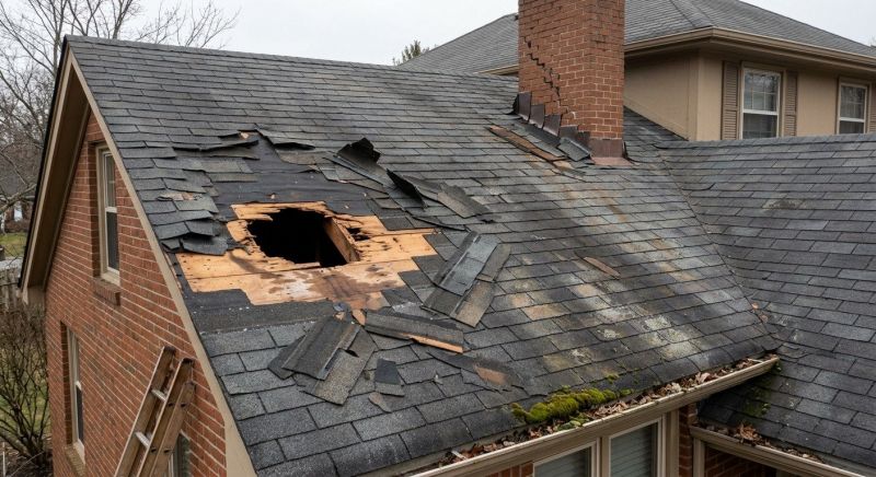Storm Damage Roof Repair in Kents Store, VA