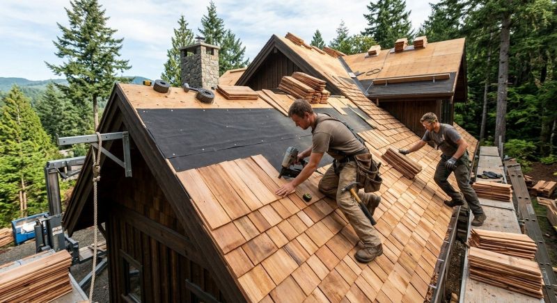 Wood Roofing Installation in Midlothian, VA
