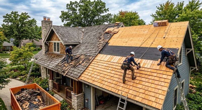 Wood Shingle Roof Replacement